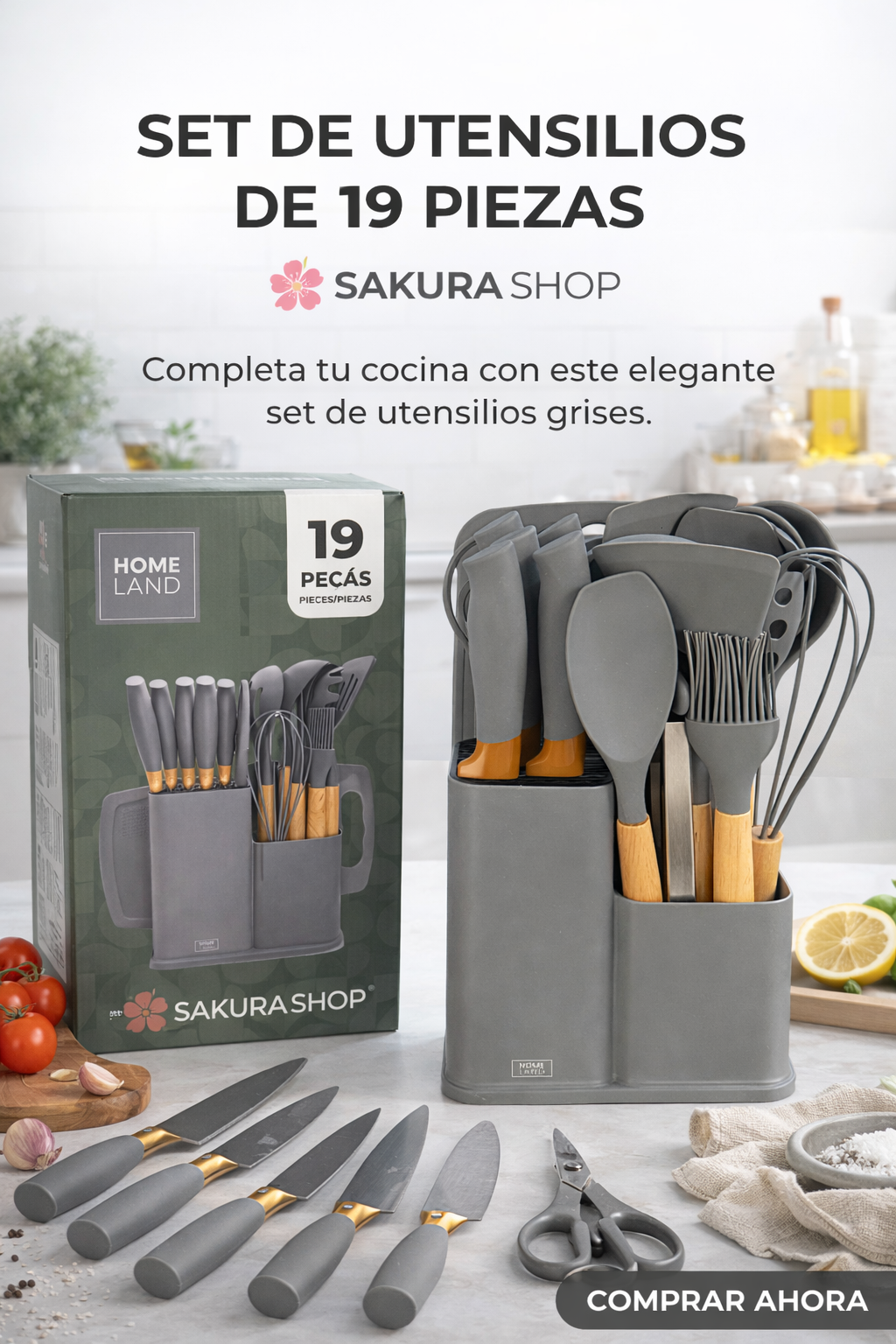 Set de Utensilios de Cocina (19 Piezas)