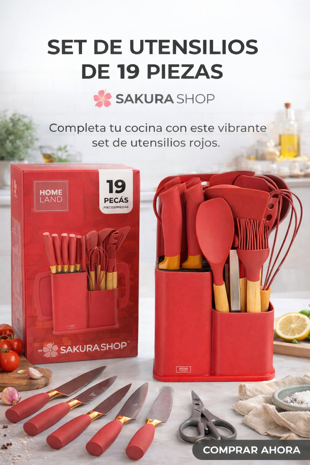 Set de Utensilios de Cocina (19 Piezas)